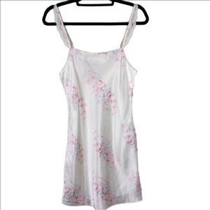 Pink K Vintage Pink Multicolor Floral Lace-Trimmed Adjustable Strap Slip Dress